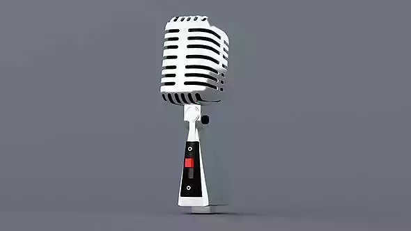 Microphone retro old radio 