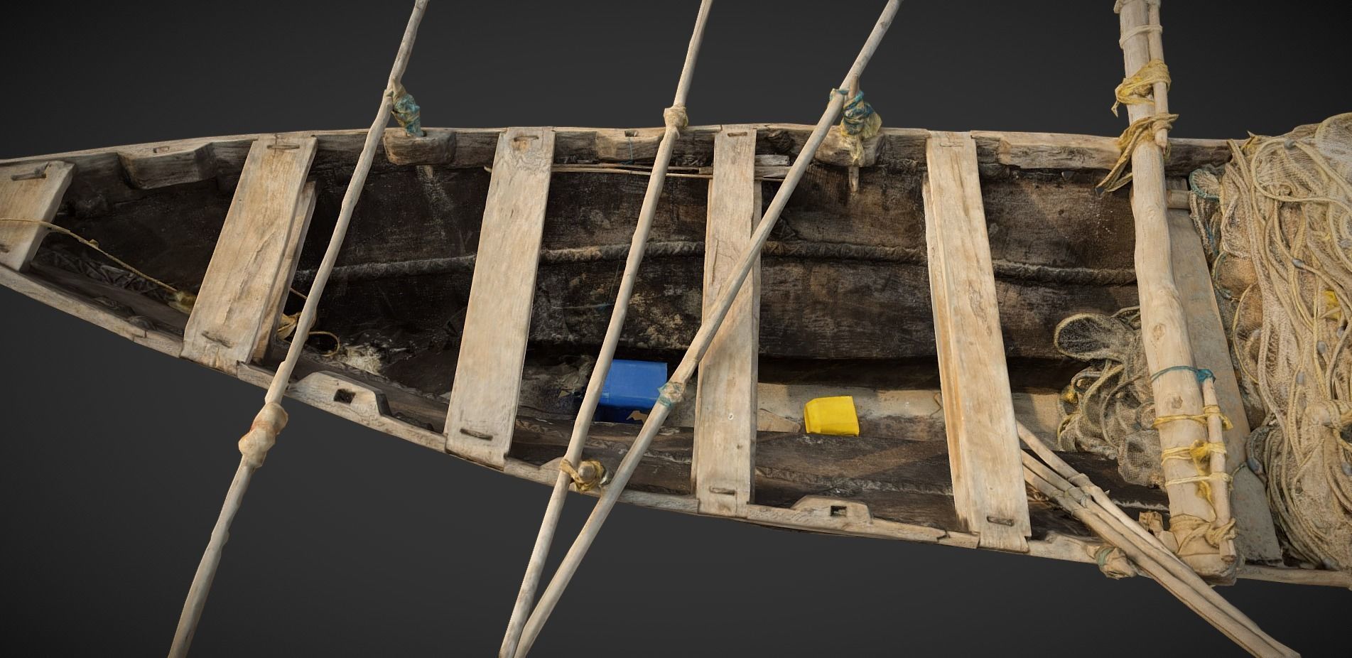 Indian Fishing Boat Low-poly 3D model_15