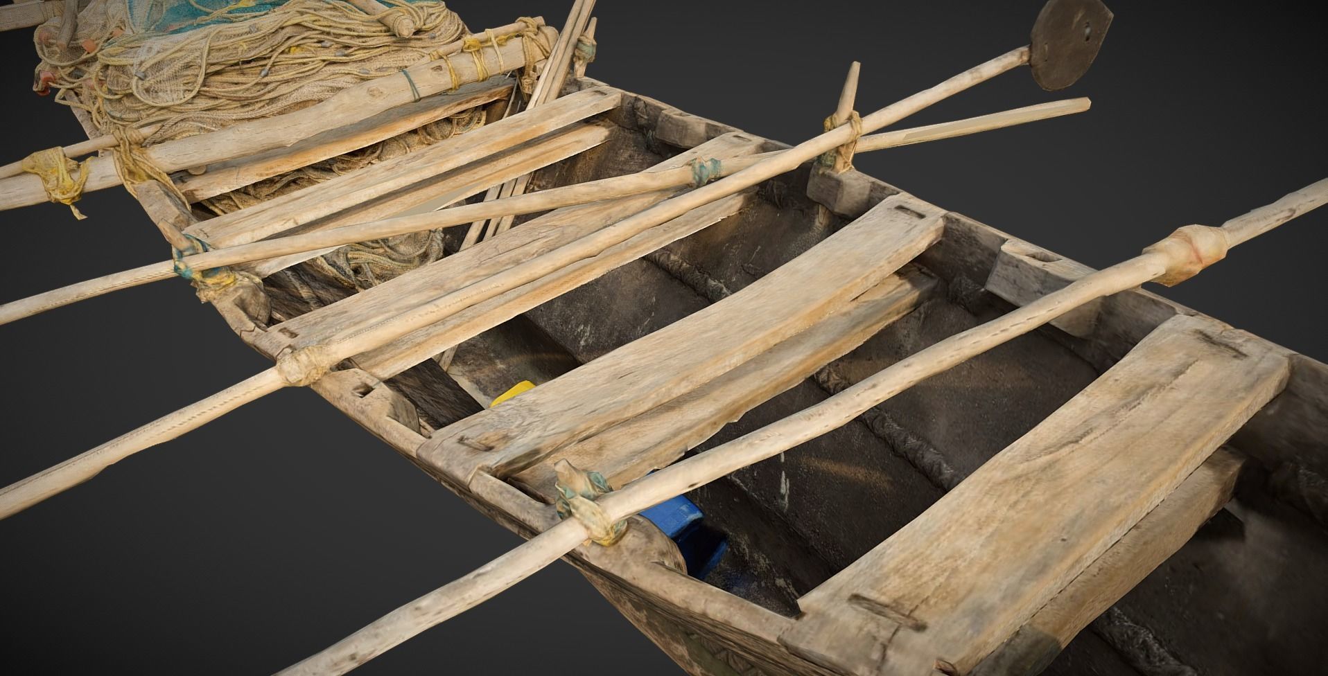 Indian Fishing Boat Low-poly 3D model_22