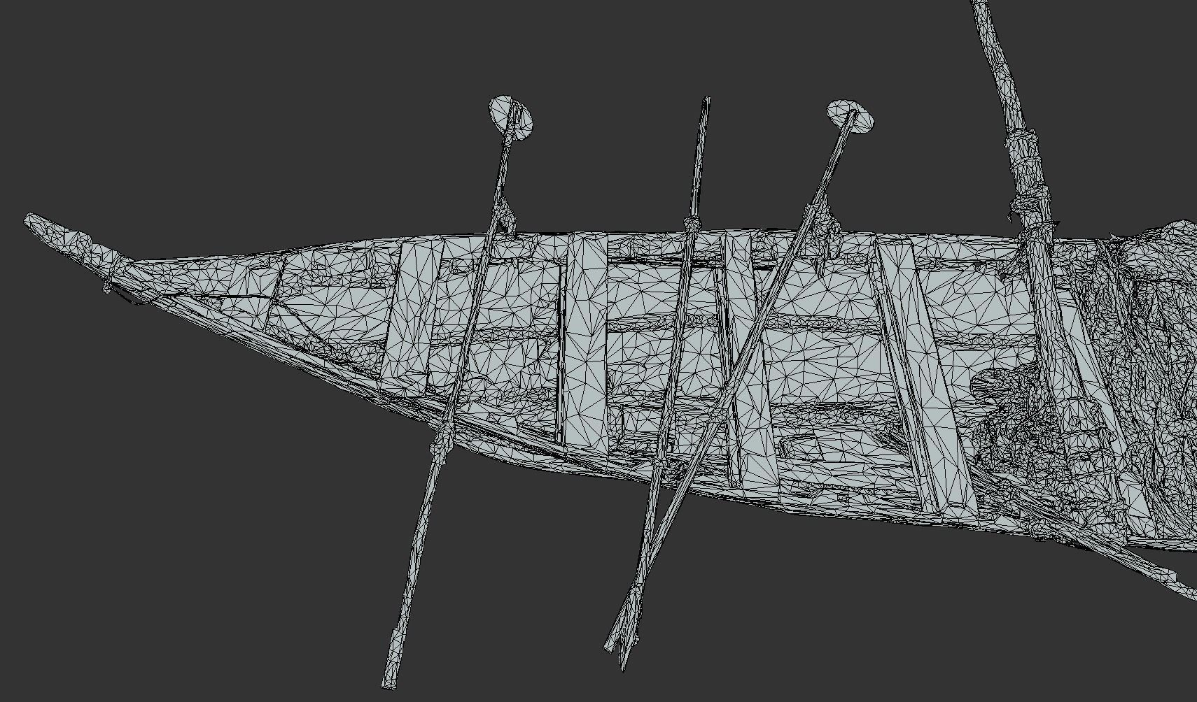 Indian Fishing Boat Low-poly 3D model_9