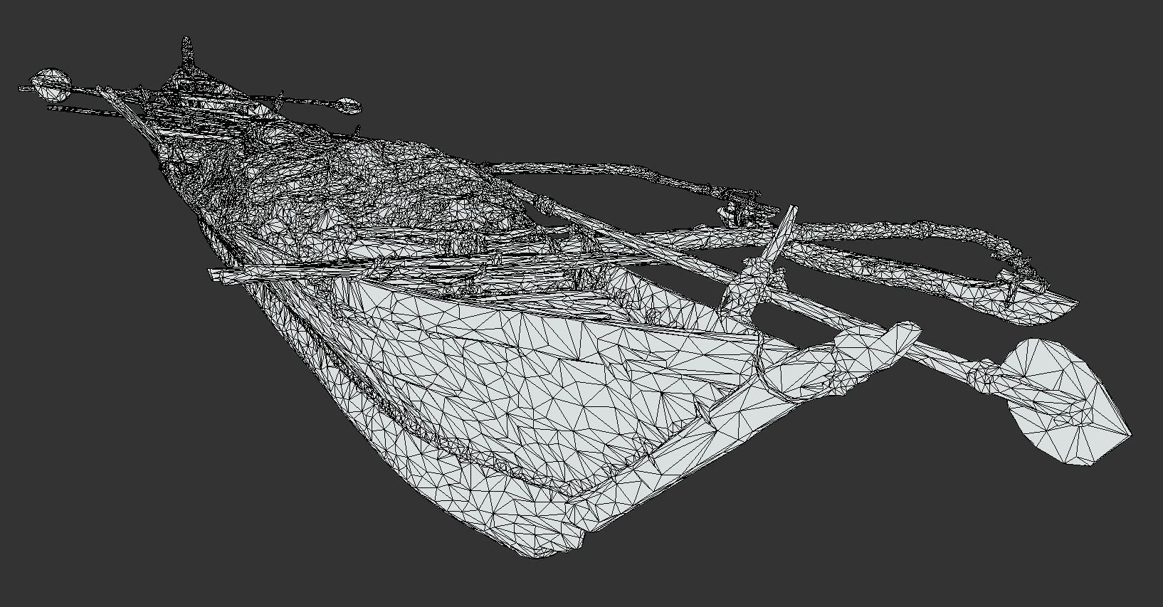 Indian Fishing Boat Low-poly 3D model_24