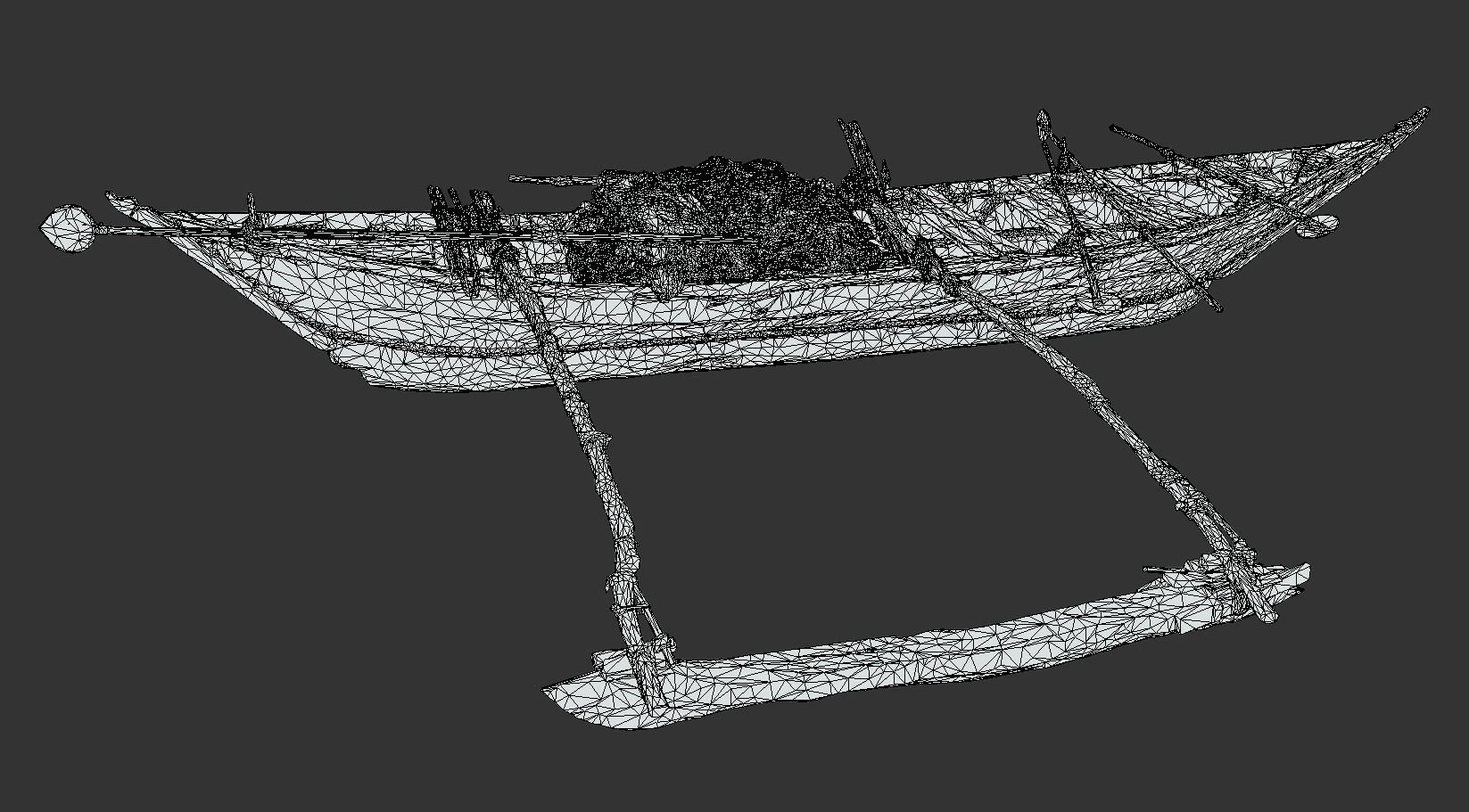 Indian Fishing Boat Low-poly 3D model_23