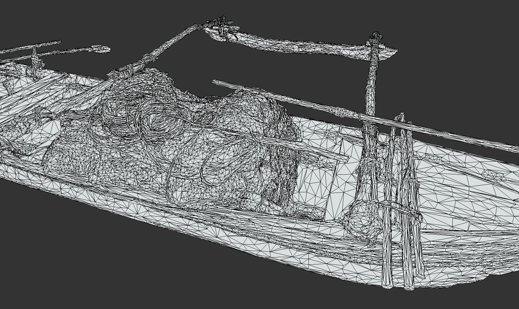 Indian Fishing Boat Low-poly 3D model_29