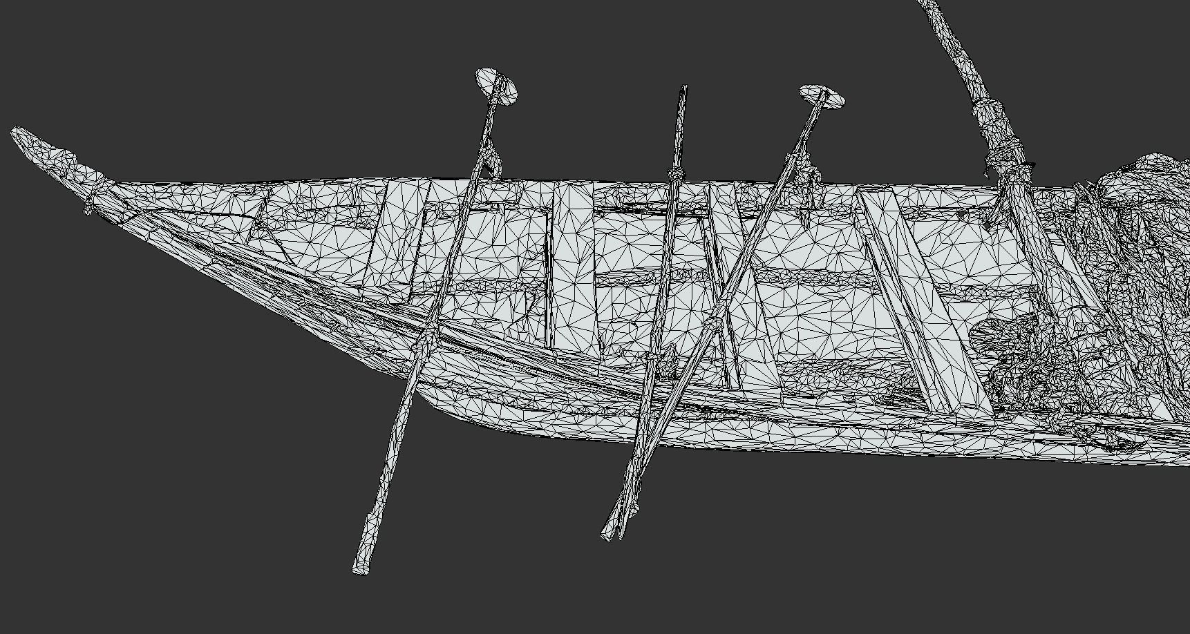 Indian Fishing Boat Low-poly 3D model_28