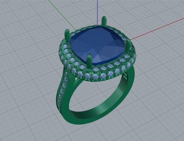 Ring France setting 3D print model_2