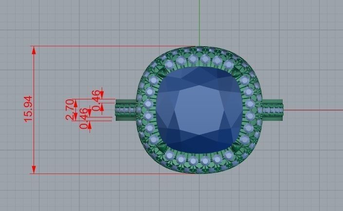 Ring France setting 3D print model_4