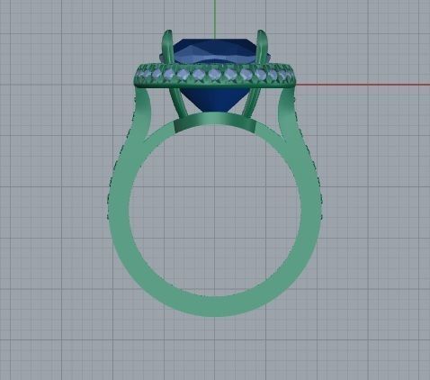 Ring France setting 3D print model_3