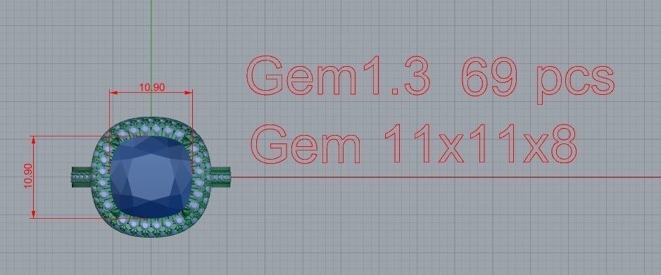 Ring France setting 3D print model_5