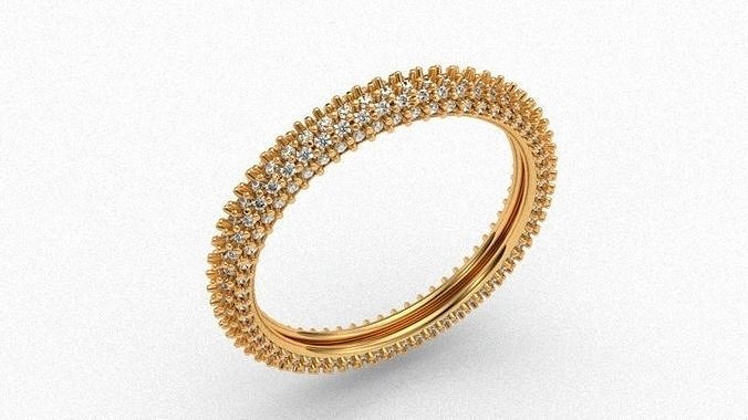 ring  around gem 5 round 3D print model