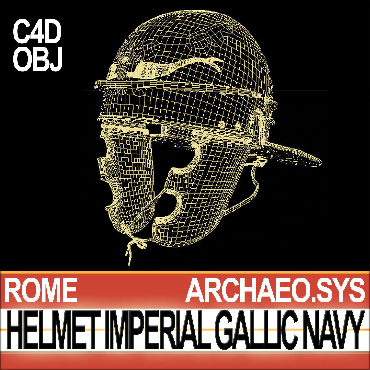 Roman Helmet Imperial Gallic Navy 3D model_5