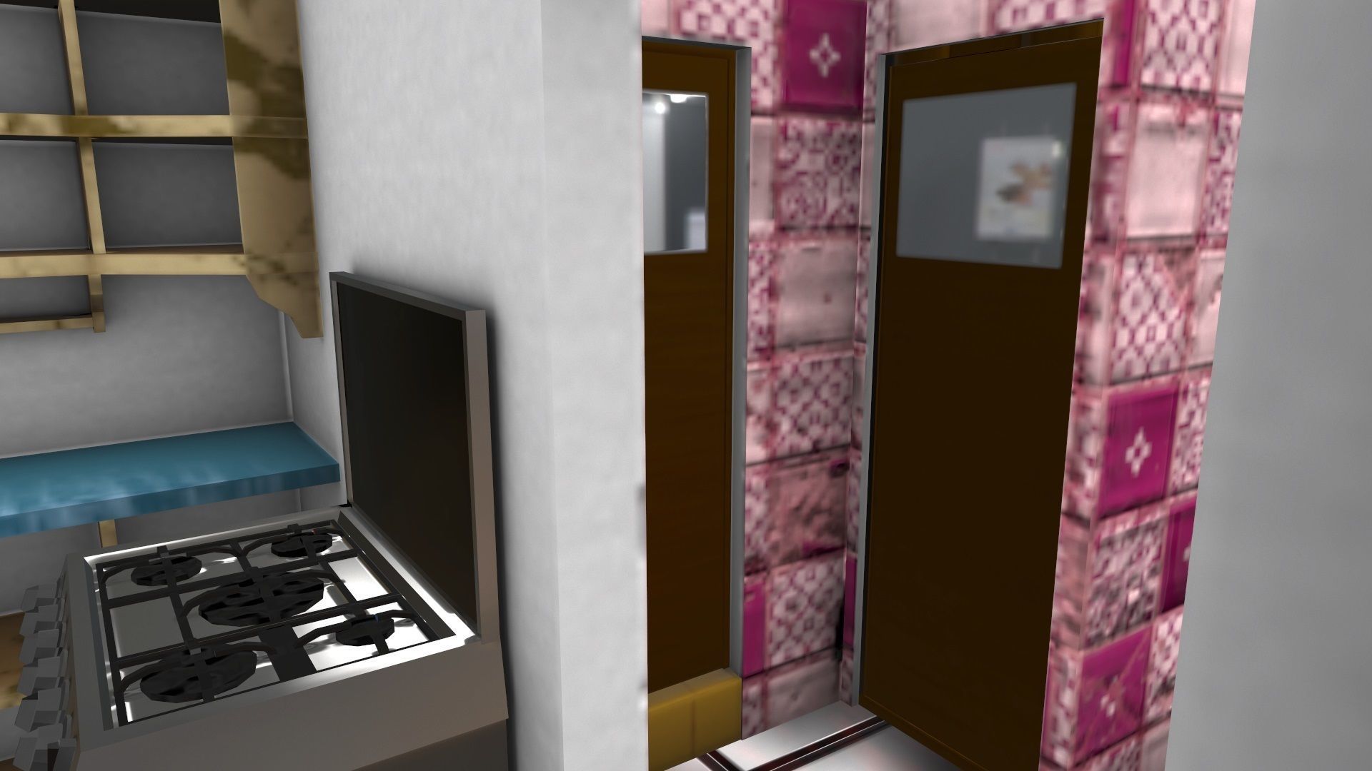 3D Two Storey Syrian House Low-poly 3D model_41