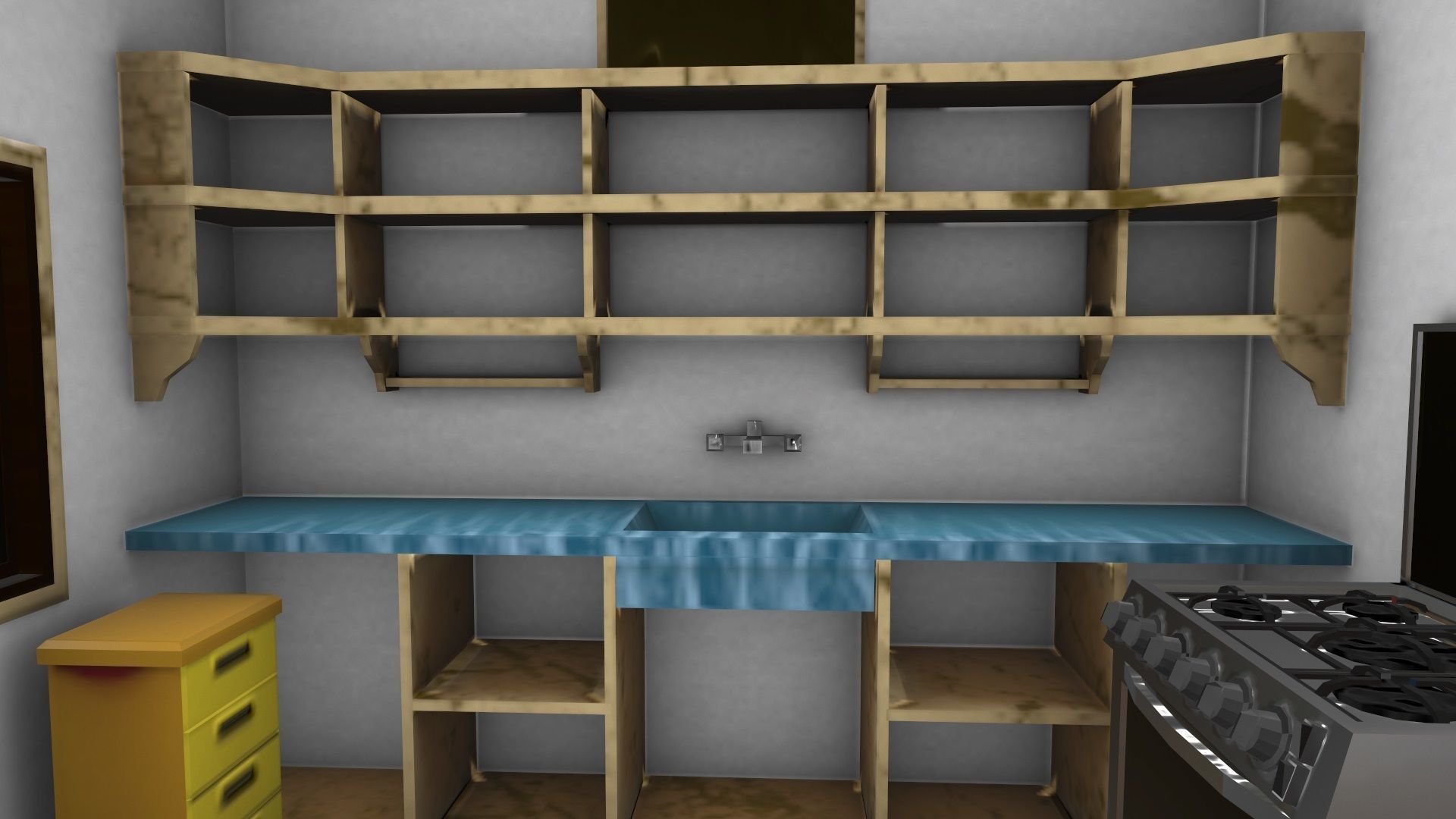 3D Two Storey Syrian House Low-poly 3D model_46