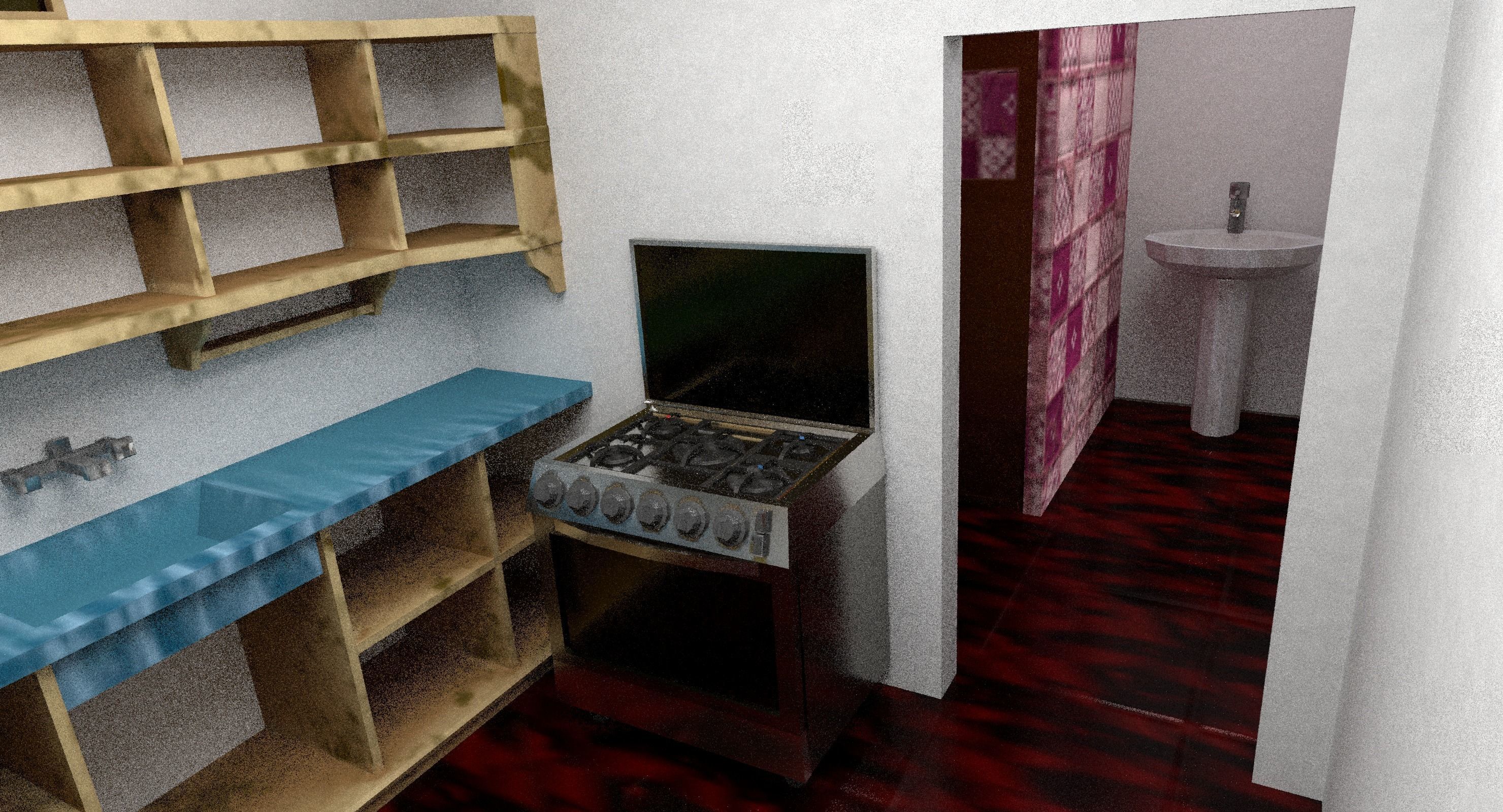 3D Two Storey Syrian House Low-poly 3D model_20