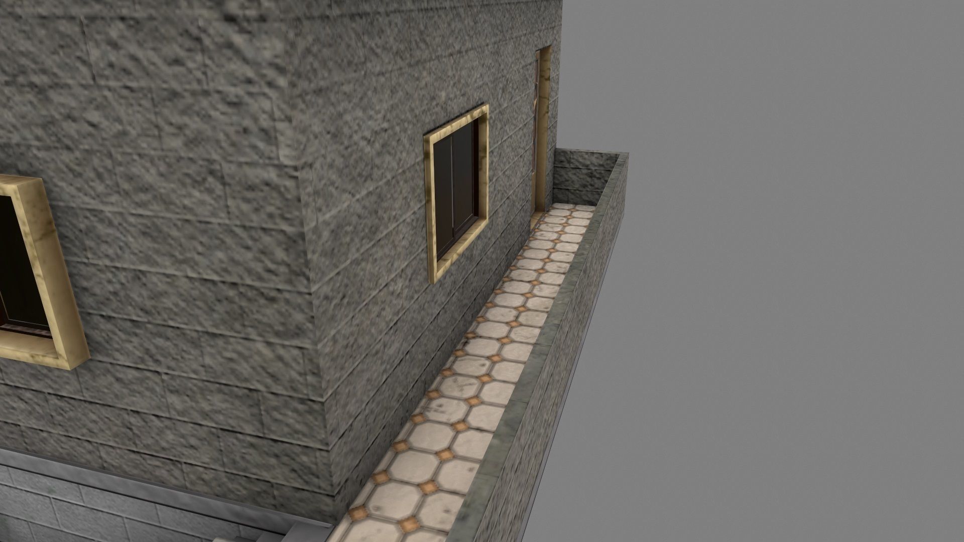 3D Two Storey Syrian House Low-poly 3D model_33