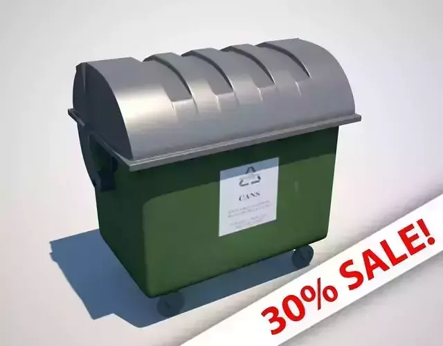 Dumpster garbage can on wheels