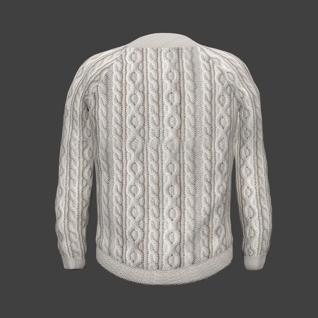 sweater with chevron pattern Low-poly 3D model_10