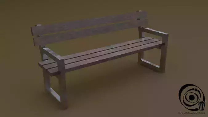 Bench 29 Low-poly 3D model