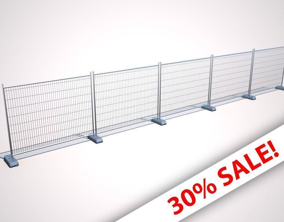 Wire Fence Low-poly 3D model_6