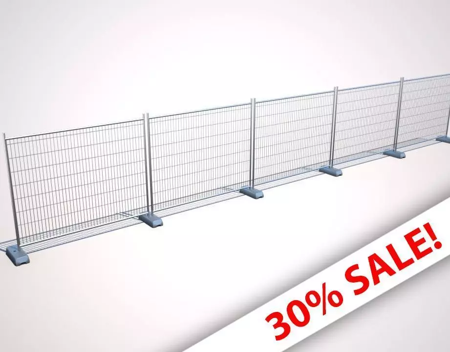 Wire Fence Low-poly 3D model_0