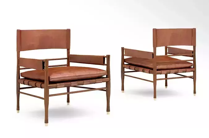 CB2 Nomad leather safari chair