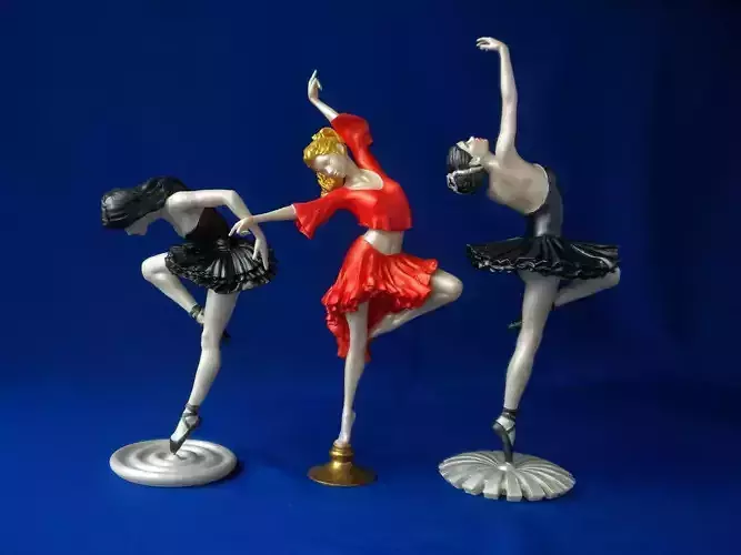 Three Ballerinas 3D print model