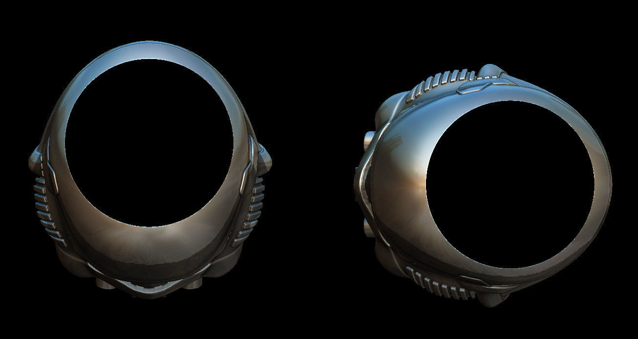 Storm trooper ring 3D print model_5