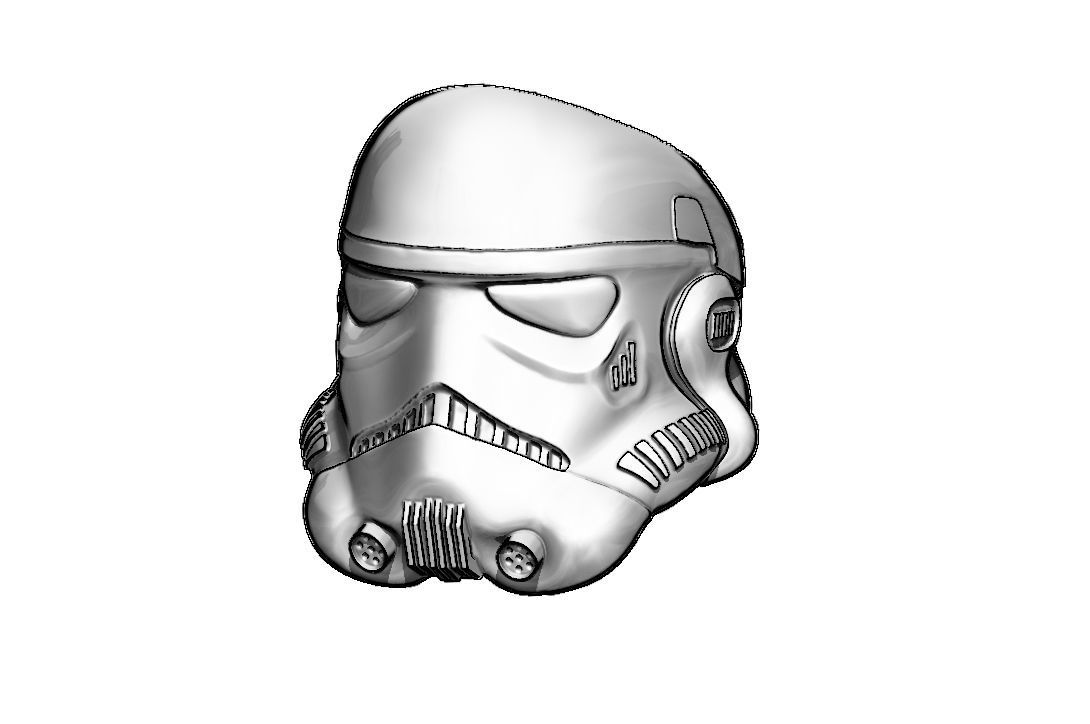 Storm trooper ring 3D print model_3
