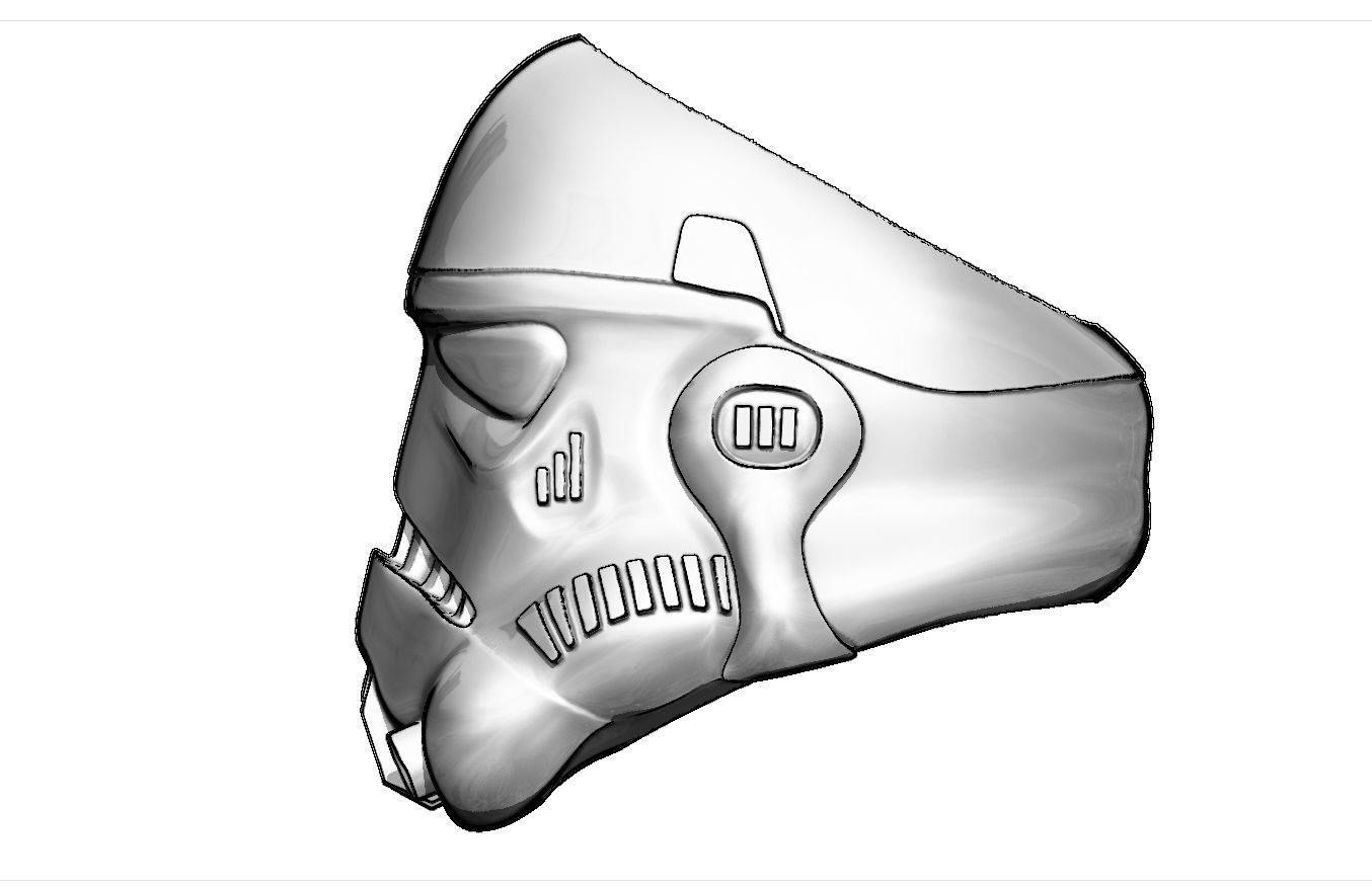 Storm trooper ring 3D print model_6