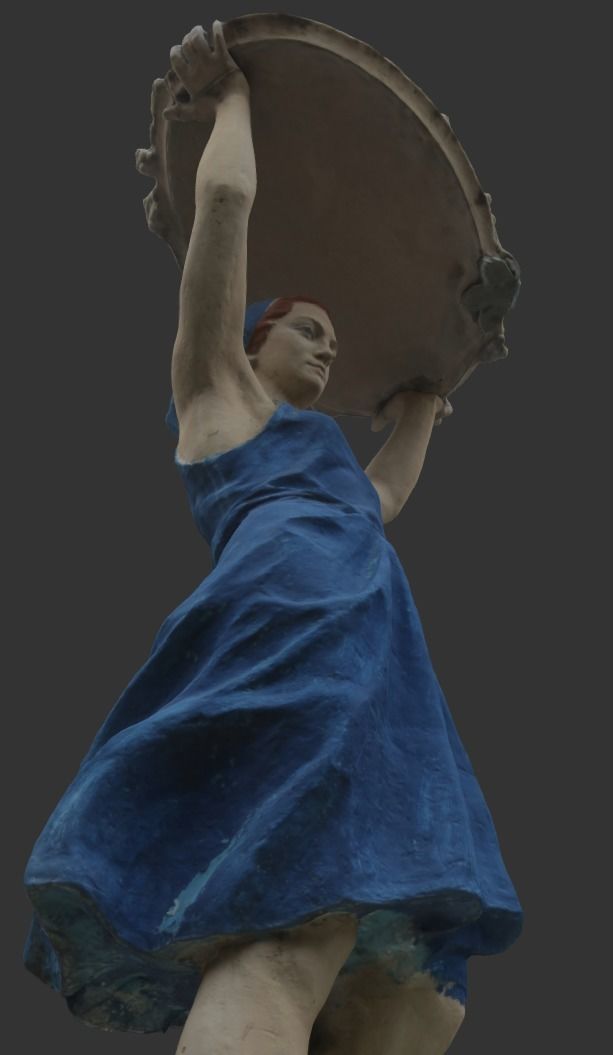 Prosperity Girl Sculpture 3D model_28