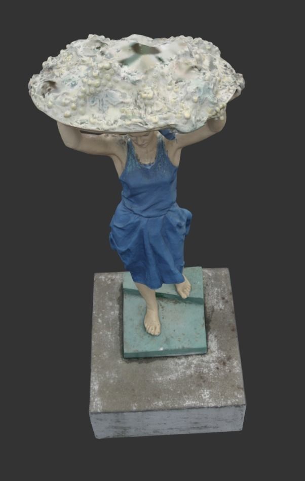 Prosperity Girl Sculpture 3D model_10