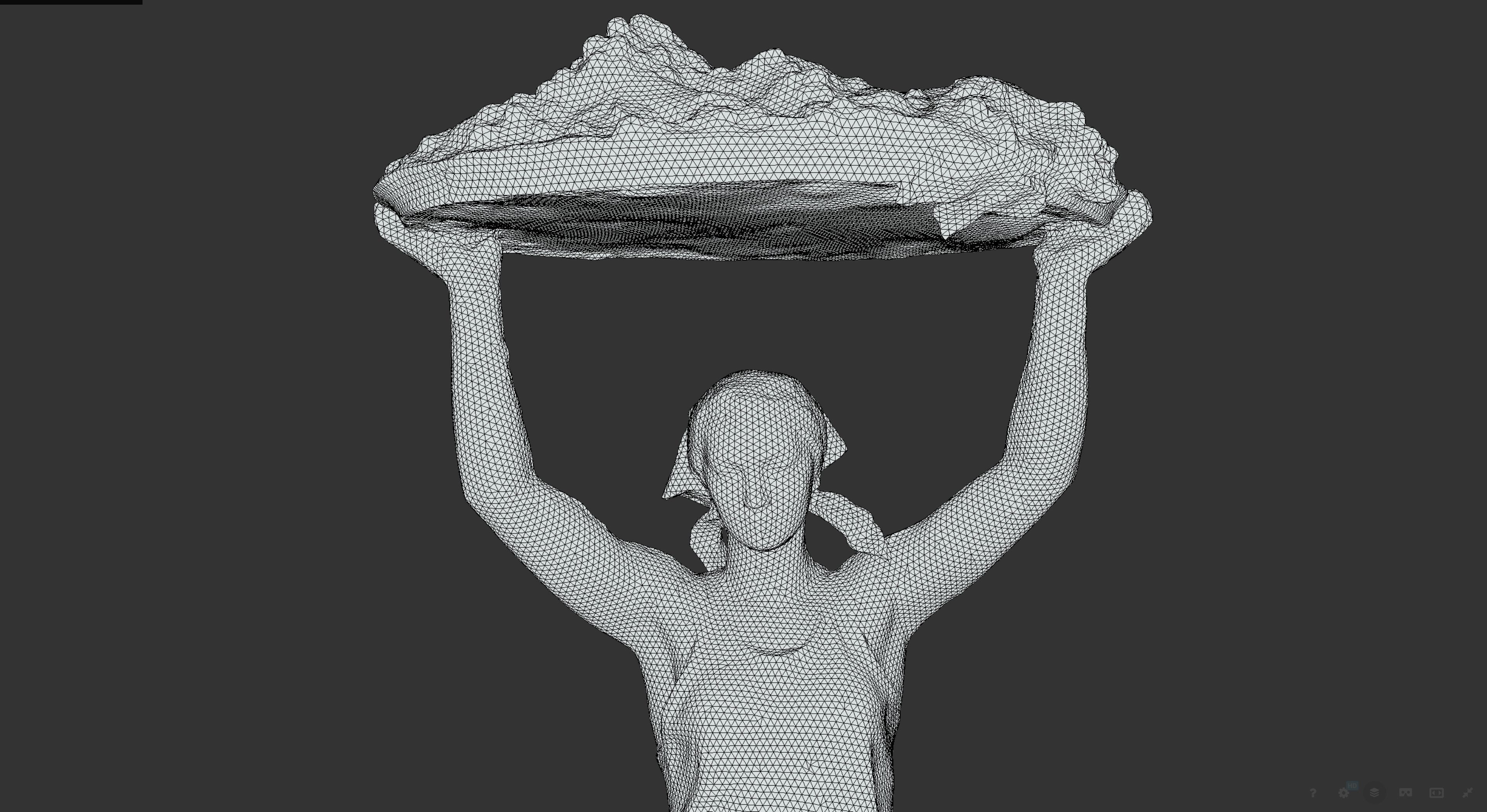 Prosperity Girl Sculpture 3D model_30