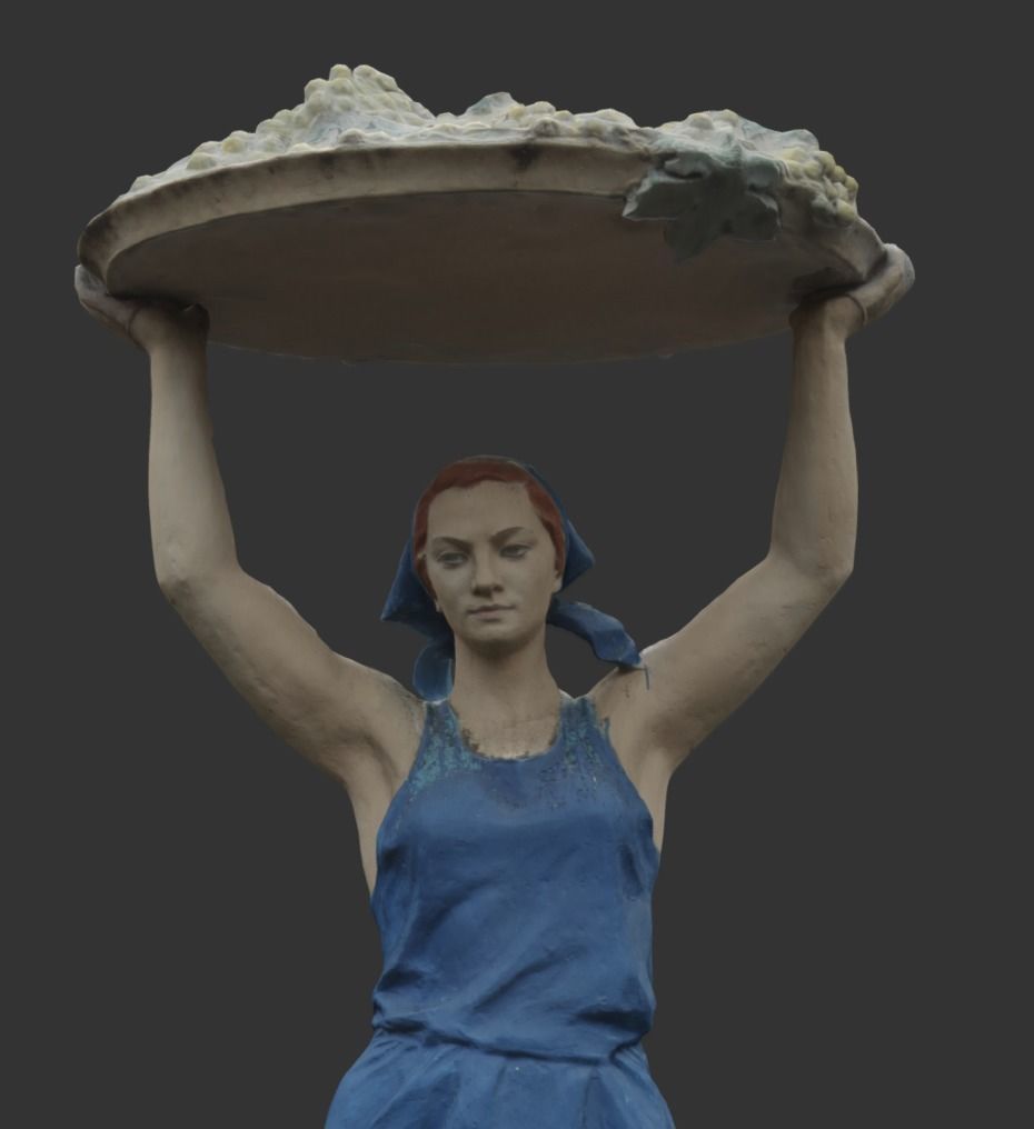 Prosperity Girl Sculpture 3D model_5