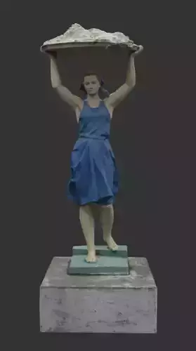 Prosperity Girl Sculpture 3D model