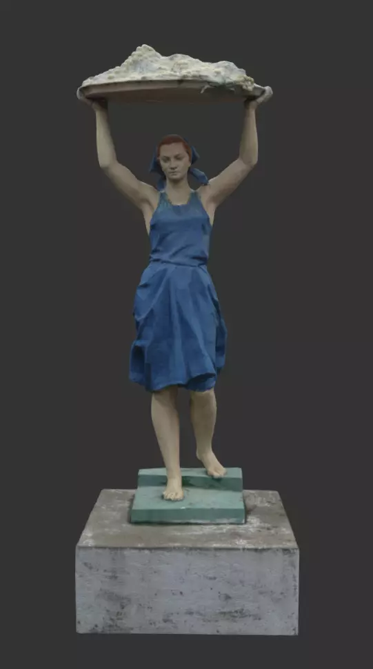 Prosperity Girl Sculpture 3D model_0