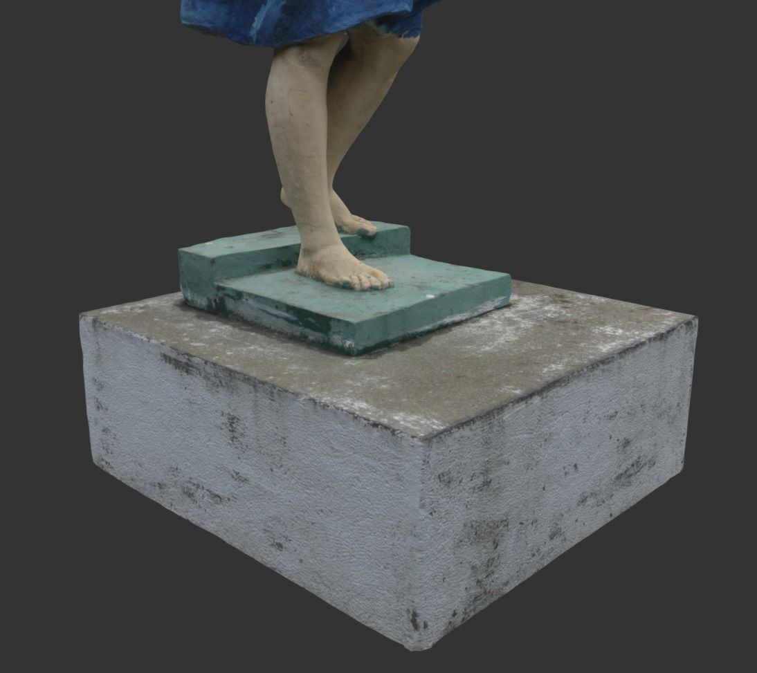 Prosperity Girl Sculpture 3D model_9