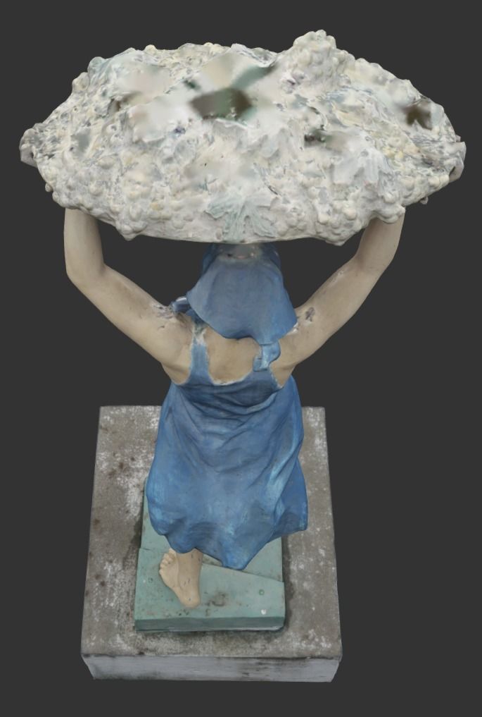 Prosperity Girl Sculpture 3D model_29