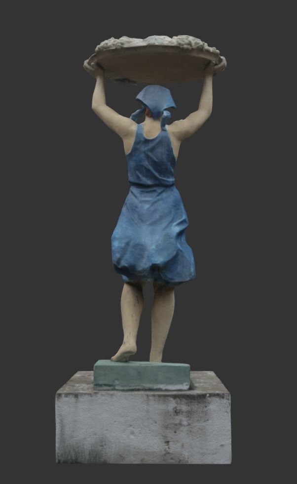 Prosperity Girl Sculpture 3D model_3