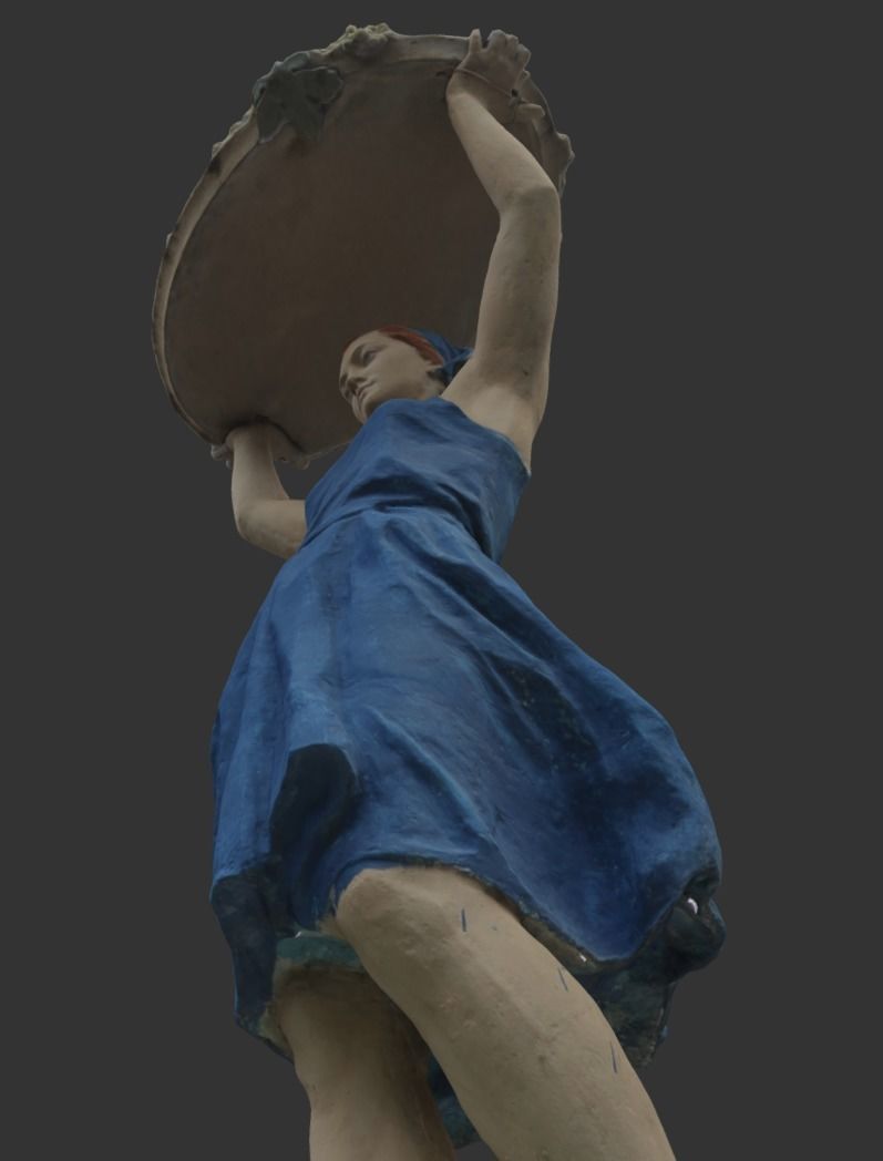 Prosperity Girl Sculpture 3D model_27