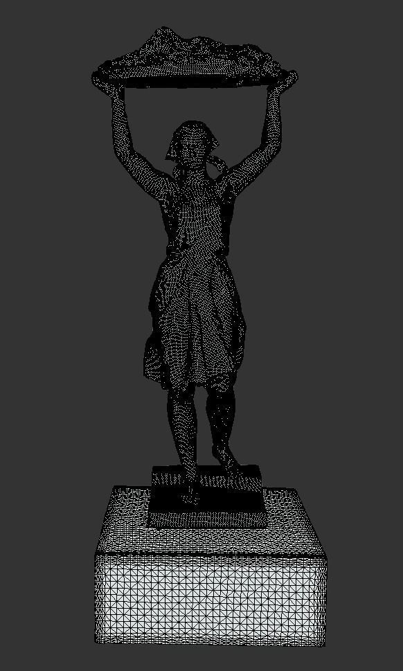 Prosperity Girl Sculpture 3D model_13