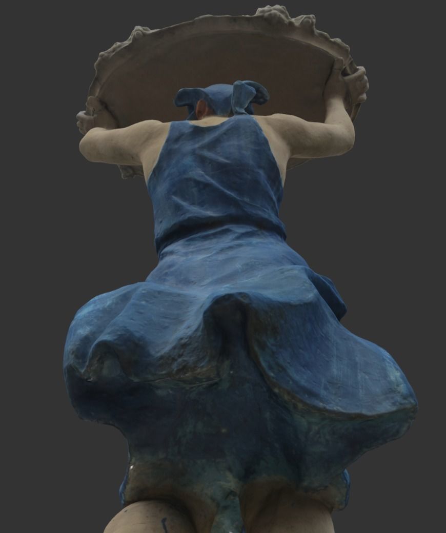 Prosperity Girl Sculpture 3D model_19