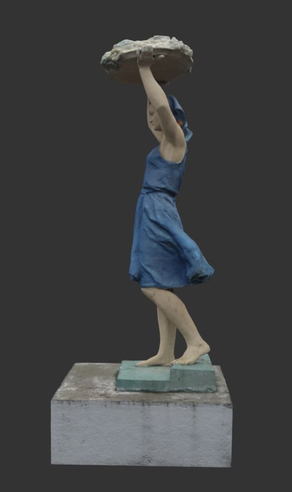 Prosperity Girl Sculpture 3D model_2