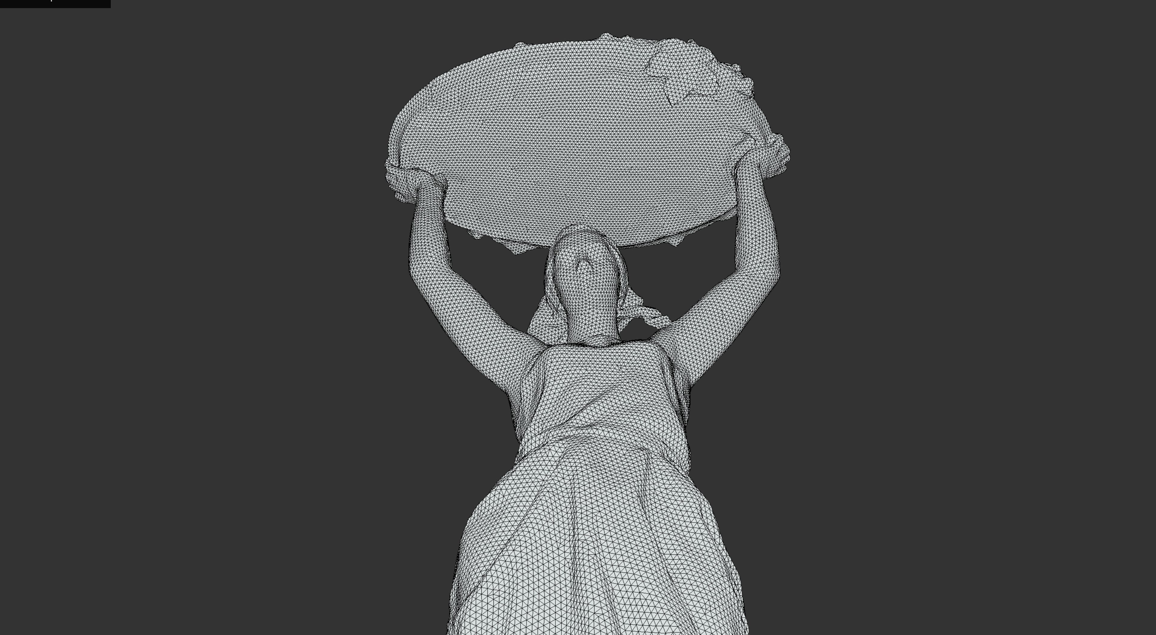 Prosperity Girl Sculpture 3D model_33