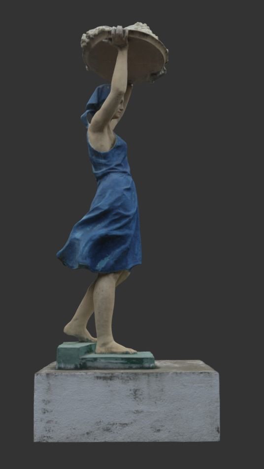 Prosperity Girl Sculpture 3D model_4