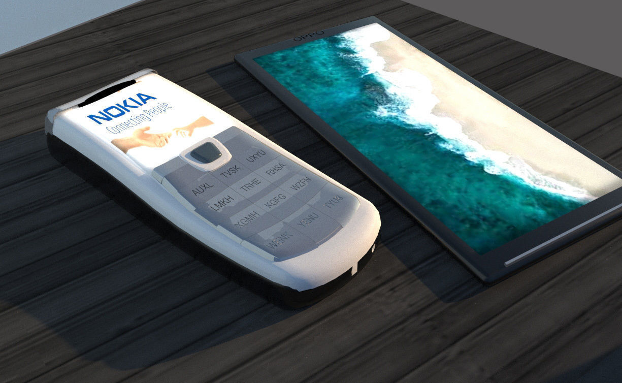 Mobile nokia cell phone Free 3D model_4
