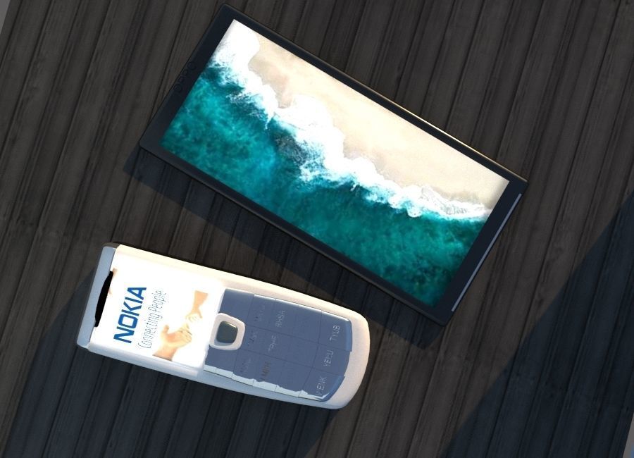 Mobile nokia cell phone Free 3D model_3