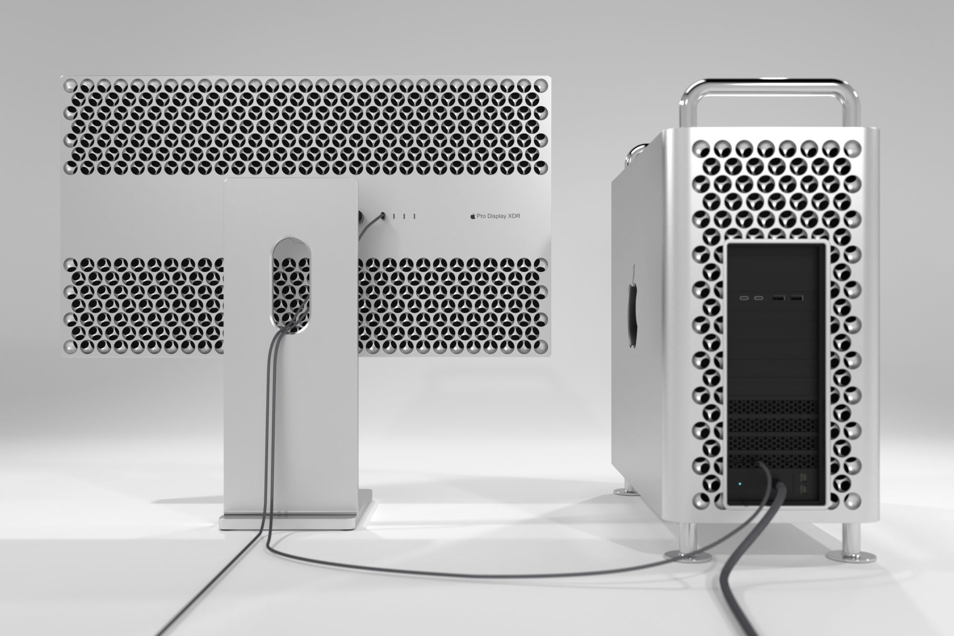 Apple MacPro 2019 plus Apple Display Pro XDR 2019 3D model_7