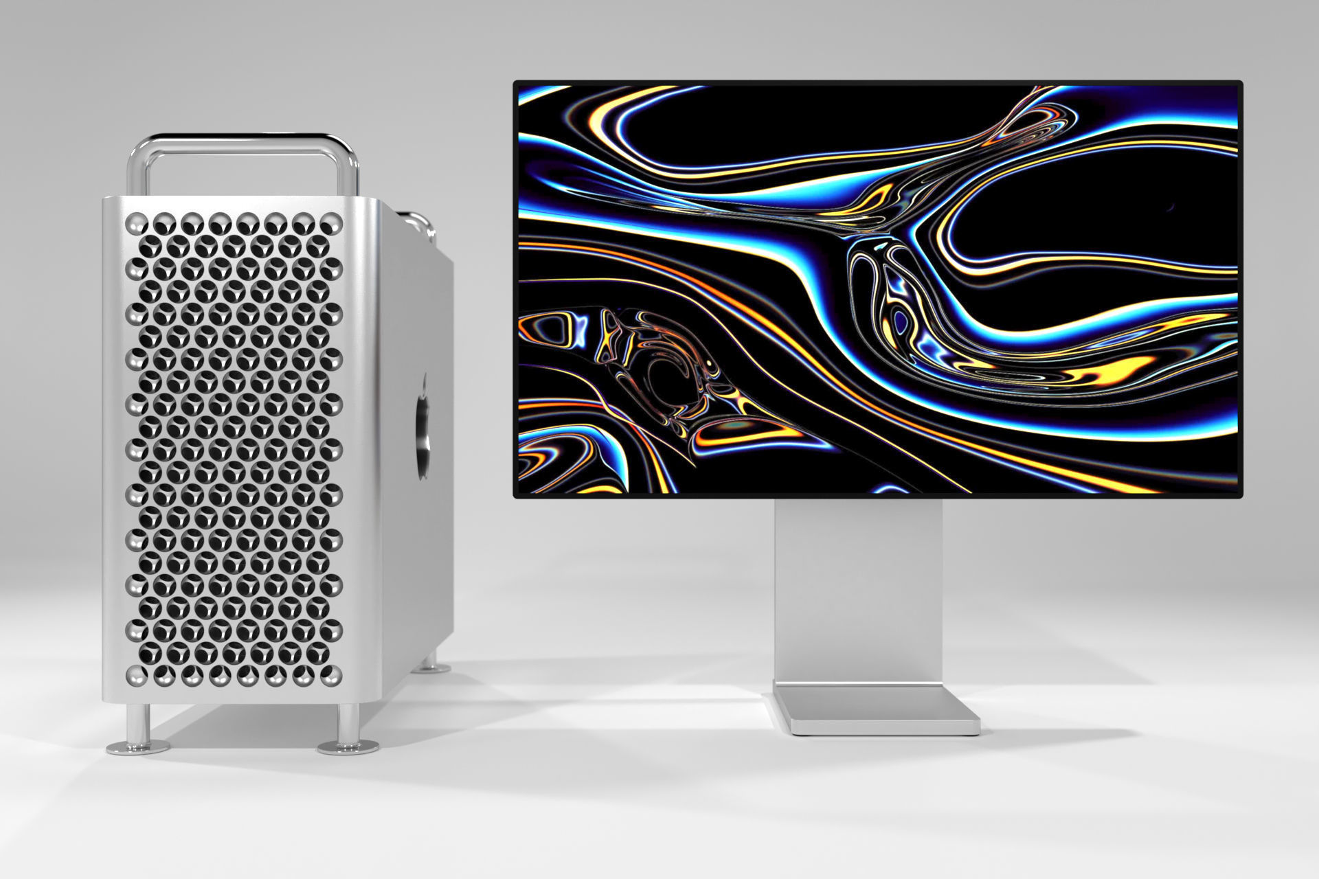 Apple MacPro 2019 plus Apple Display Pro XDR 2019 3D model_4