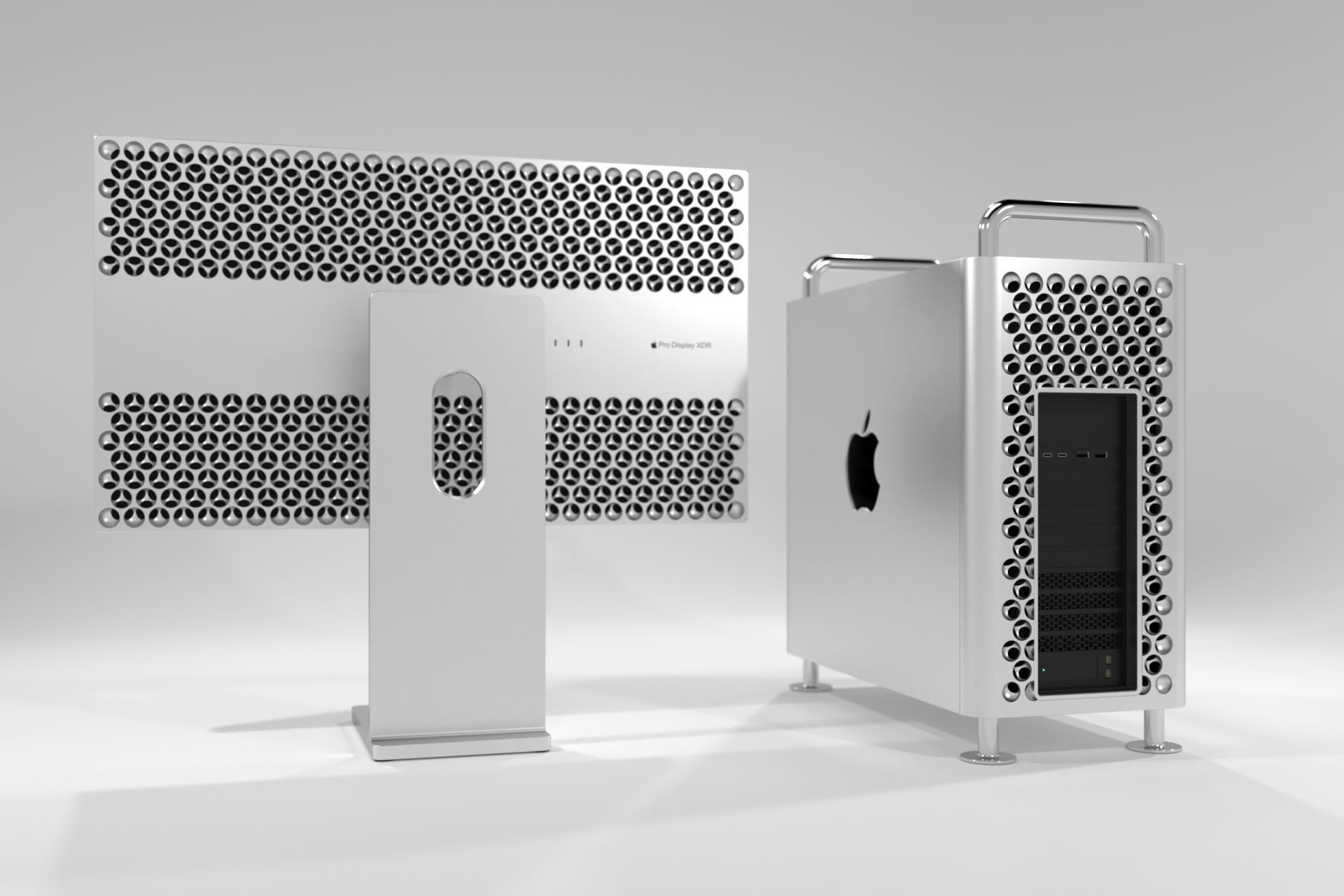 Apple MacPro 2019 plus Apple Display Pro XDR 2019 3D model_6