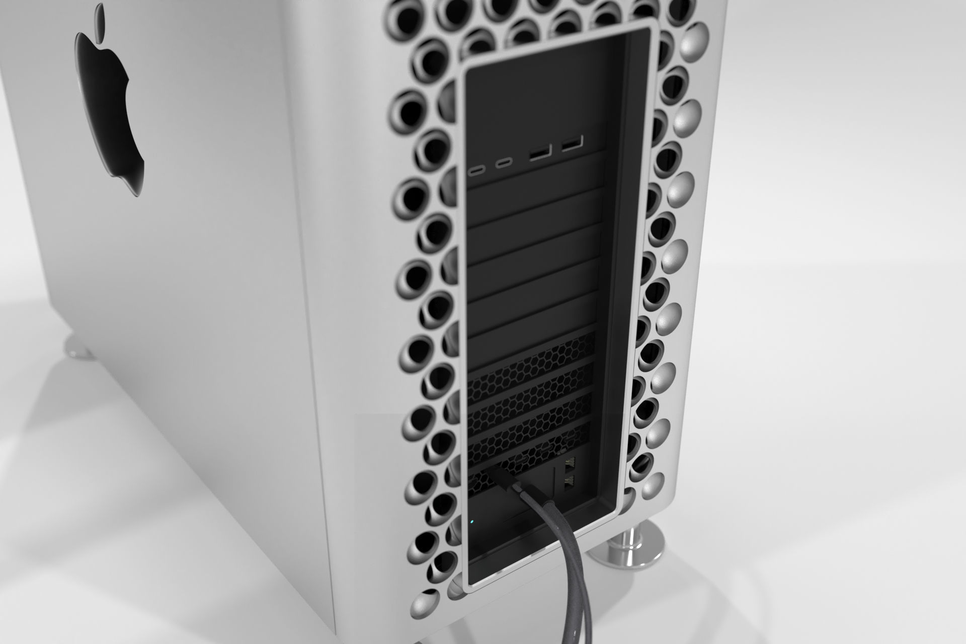 Apple MacPro 2019 plus Apple Display Pro XDR 2019 3D model_14