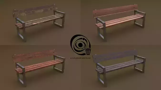 Bench 30 4in1 - 4 Texture 1 Model